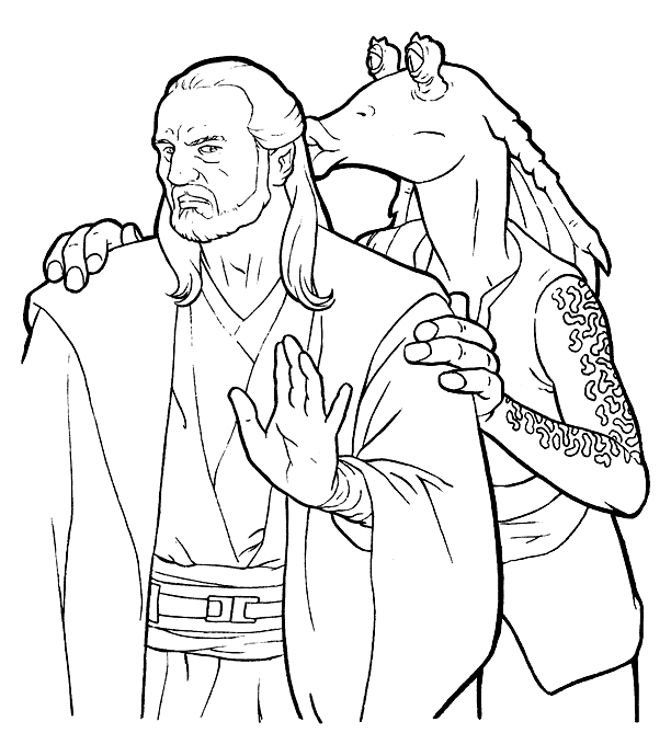 Jar jar binks coloring pages