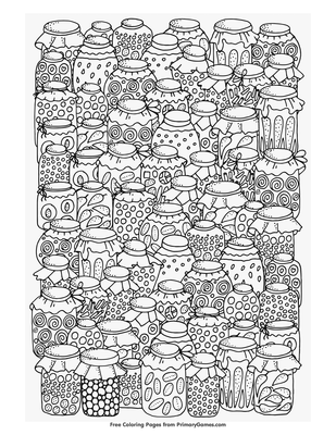 Canning jars coloring page â free printable pdf from