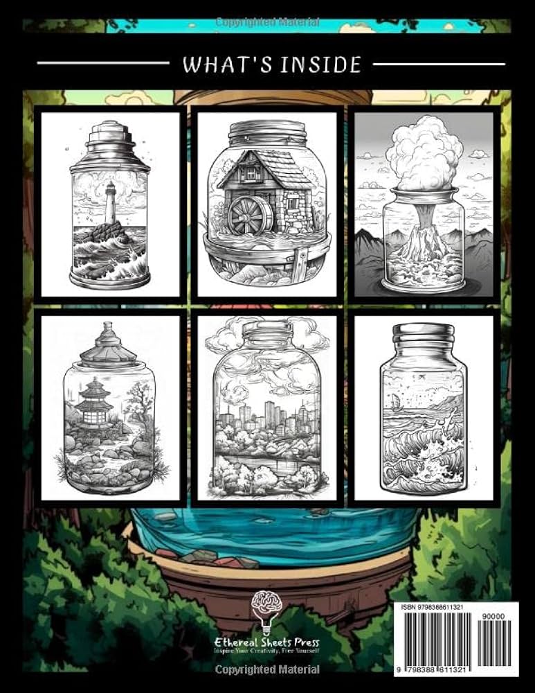 Life inside a jar coloring book by press ethereal sheets