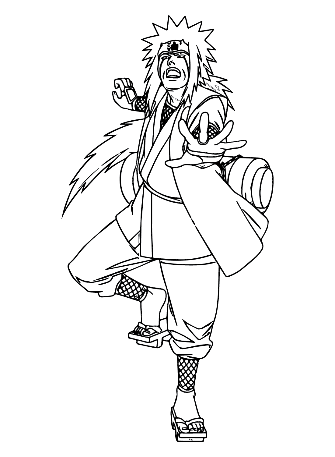 Jiraiya coloring pages printable for free download