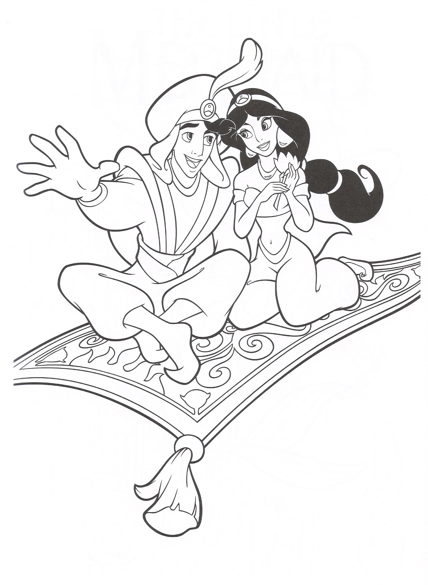 Free printable aladdin coloring pages for kids