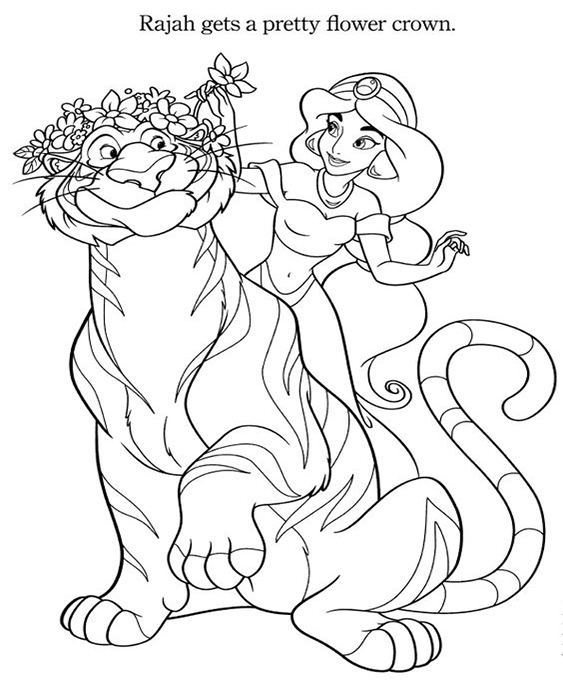 Free easy to print jasmine coloring pages