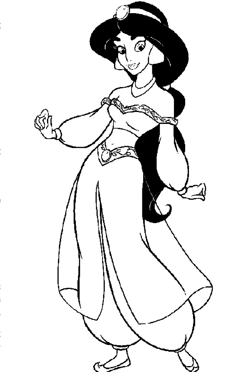 Free printable jasmine coloring pages for kids