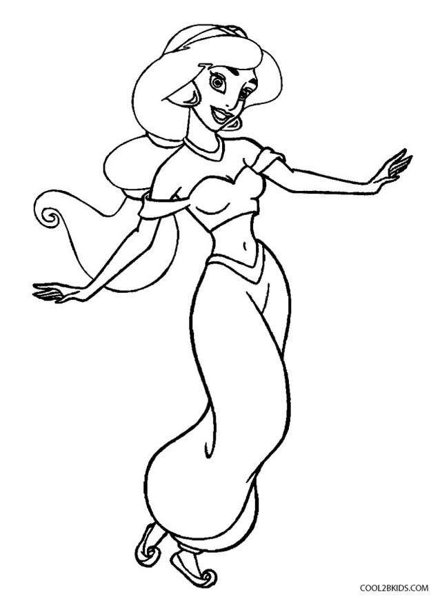 Printable jasmine coloring pages for kids coolbkids princess coloring pages disney princess coloring pages disney princess colors