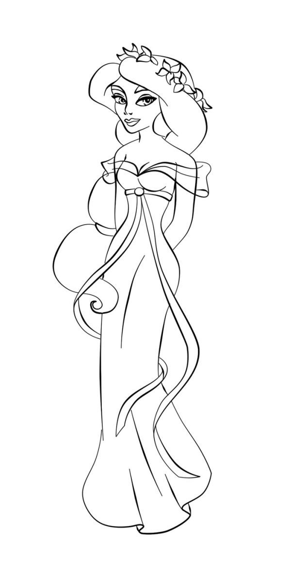 Prince jasmine coloring pages pdf