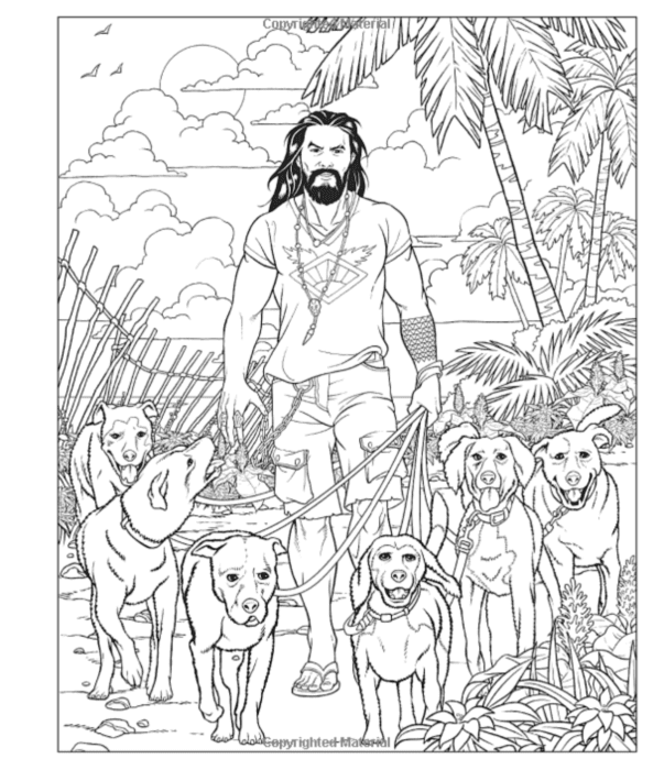 You can get a jason momoa coloring book for the best way to de