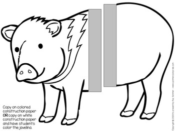 Javelina graphic organizer craft editable by kay sommer tpt