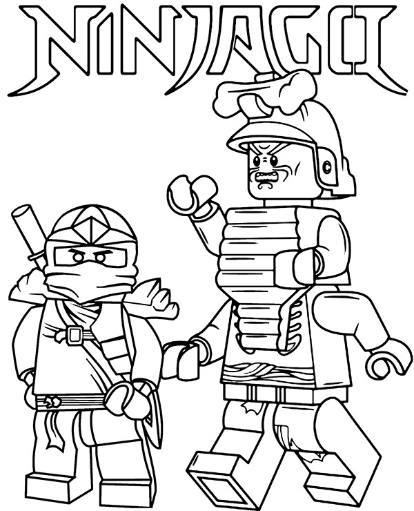 Ninjago coloring page garmadon and jay