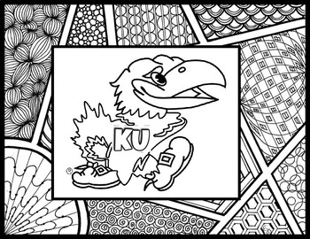 Ku jayhawks zentangles to color