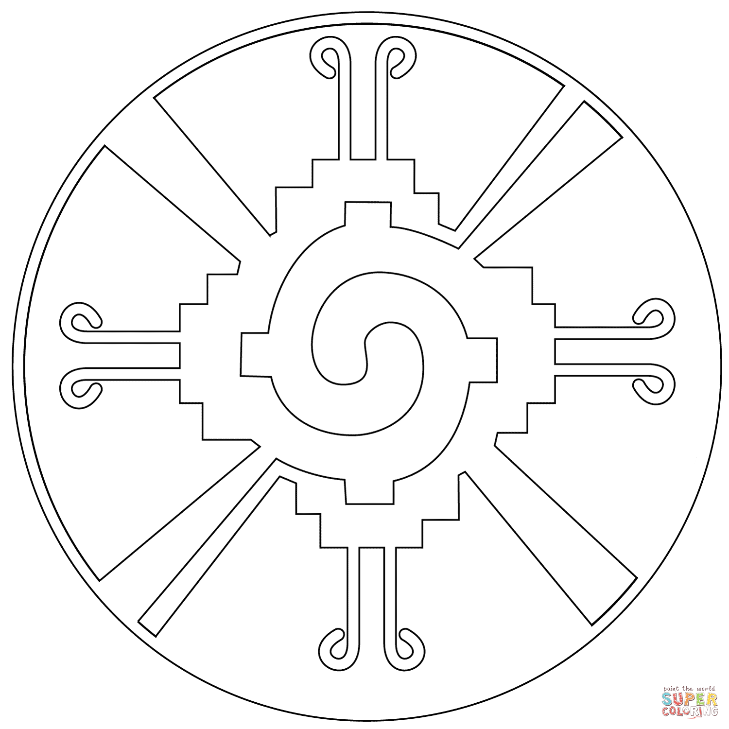 Hunab ku coloring page free printable coloring pages