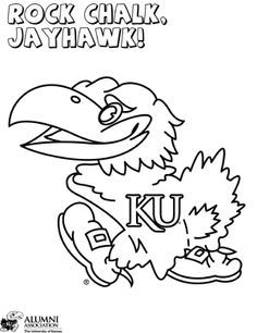 Rock chalk jayhawk ku on basketball hawks and rocks rock chalk jayhawk rock chalk coloring pages