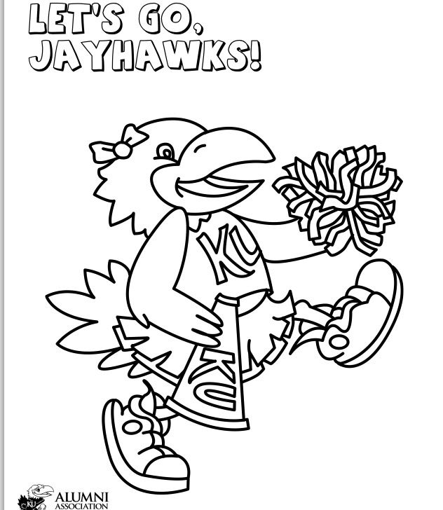 Cheers coloring sheets rock chalk jayhawk jayhawks