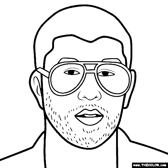 Hip hop rap star online coloring pages