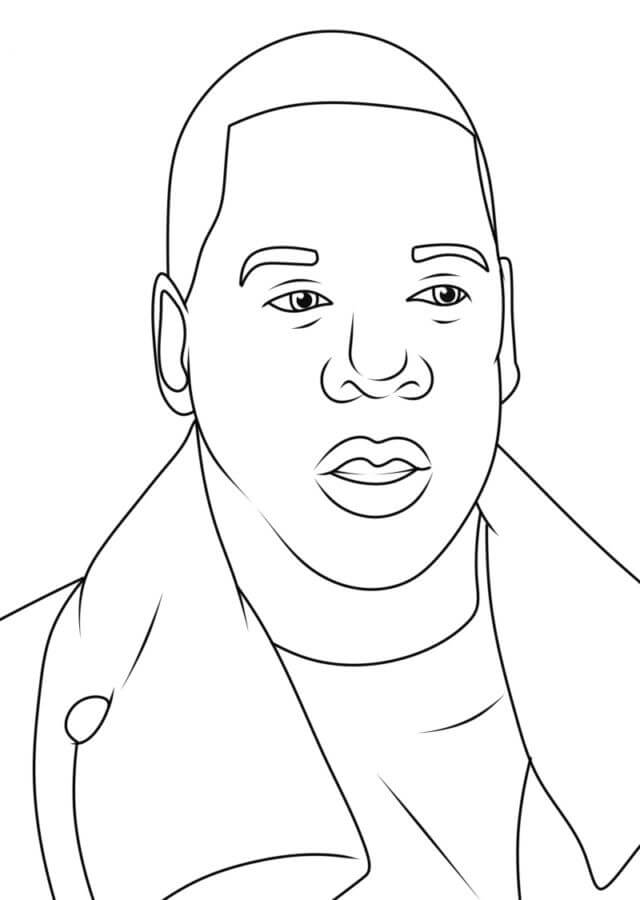 Jay z coloring page