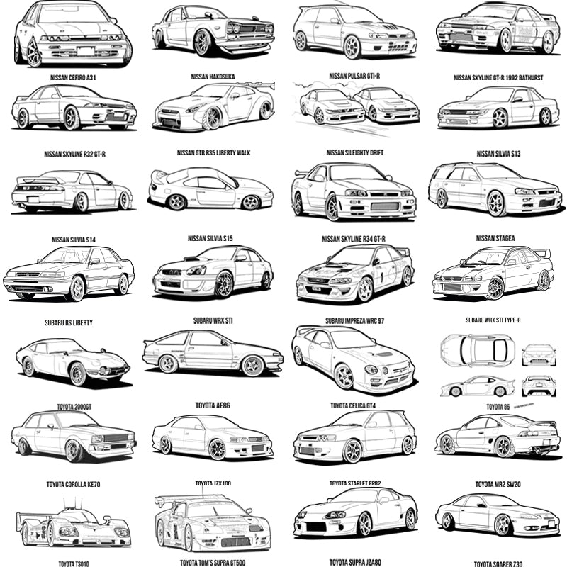 Jdm colouring book