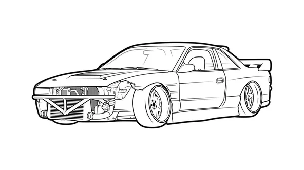 Sx jdm drift car stock vector by artcavalcade