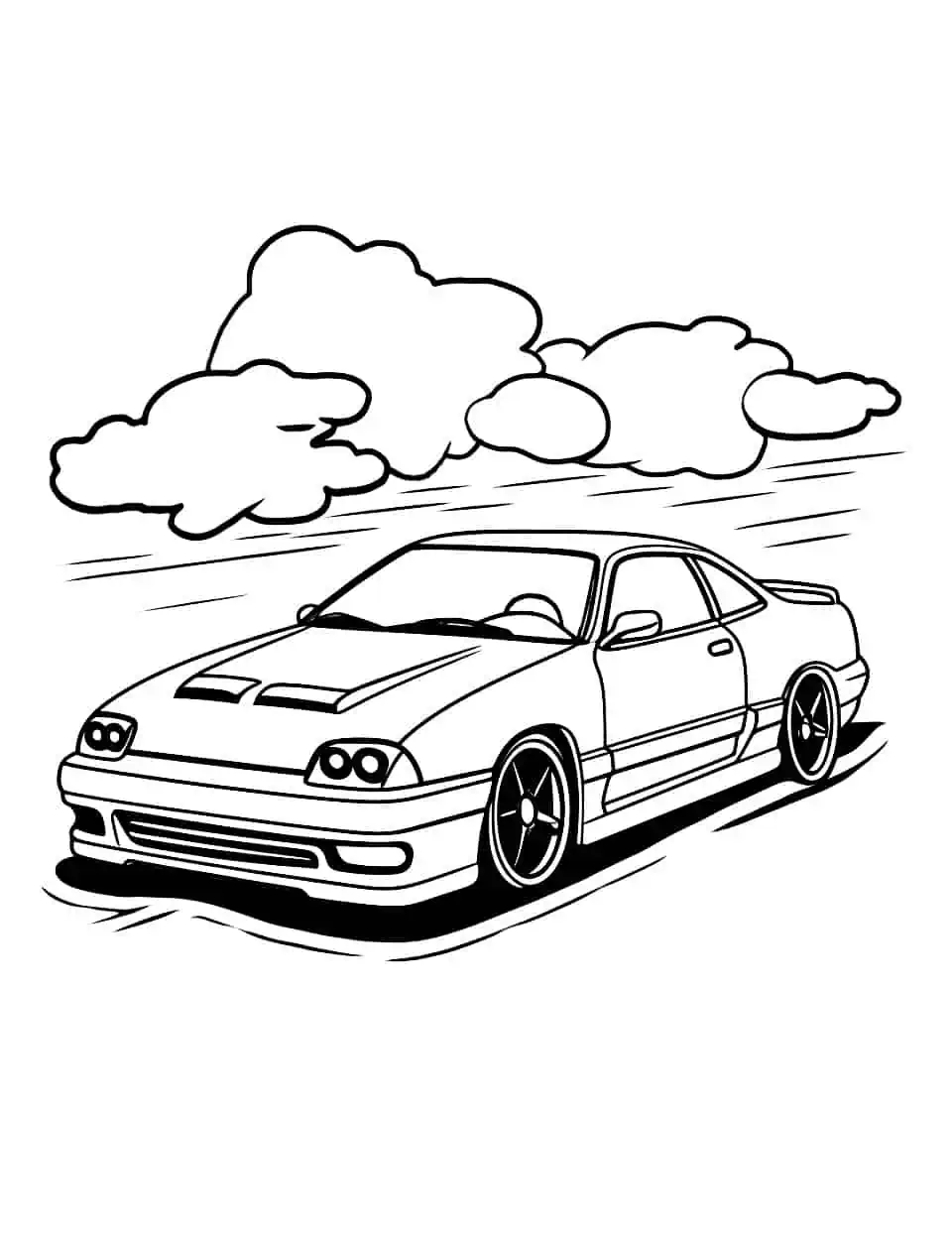 Car coloring pages free printable sheets