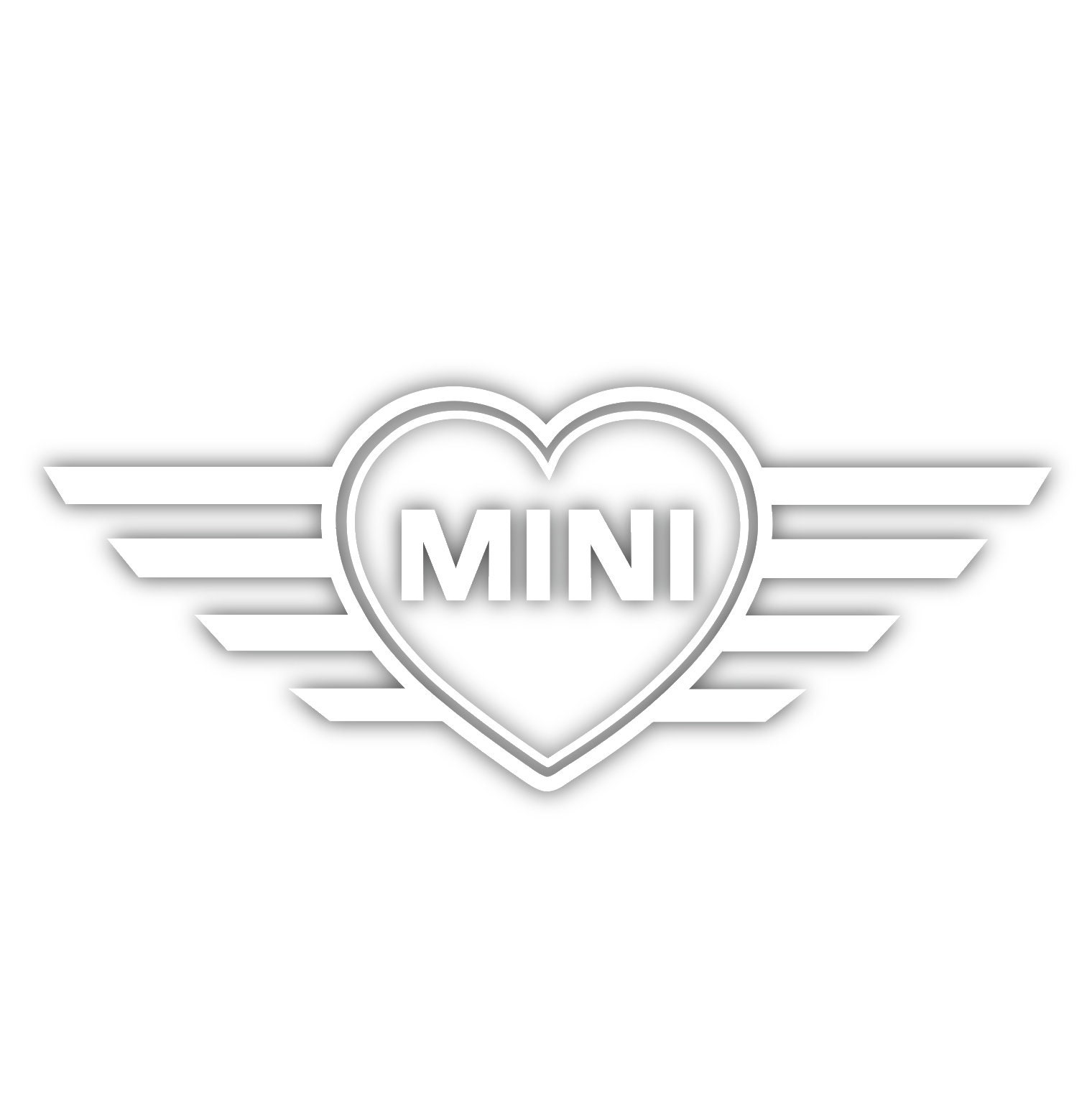 Mini cooper heart custom vinyl jdm decal sticker