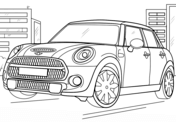 Mini cooper coloring pages free coloring pages