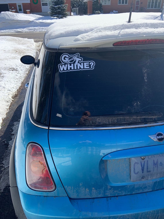 Got whine mini cooper s supercharger custom vinyl jdm decal sticker