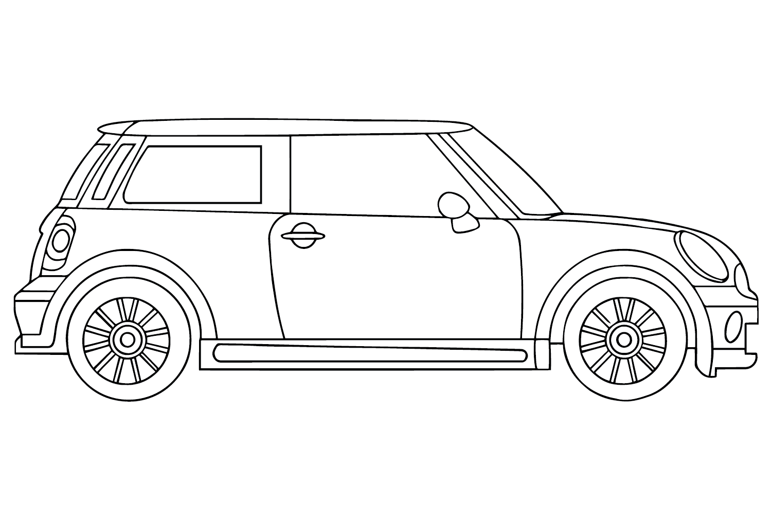 Mini cooper coloring pages