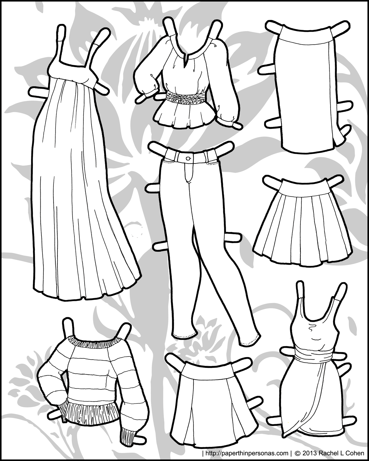 Paper doll clothes