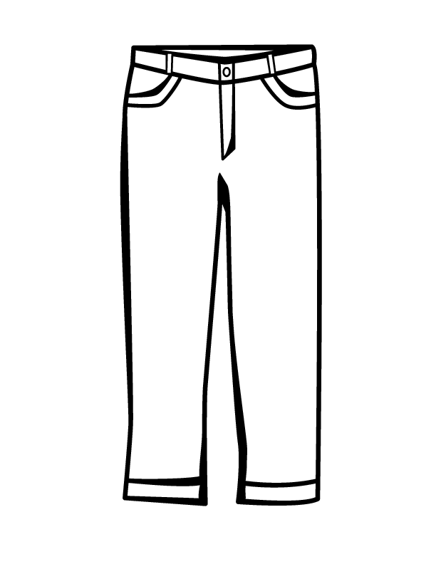 Jeans coloring page pants drawing jeans for genes day jeans drawing