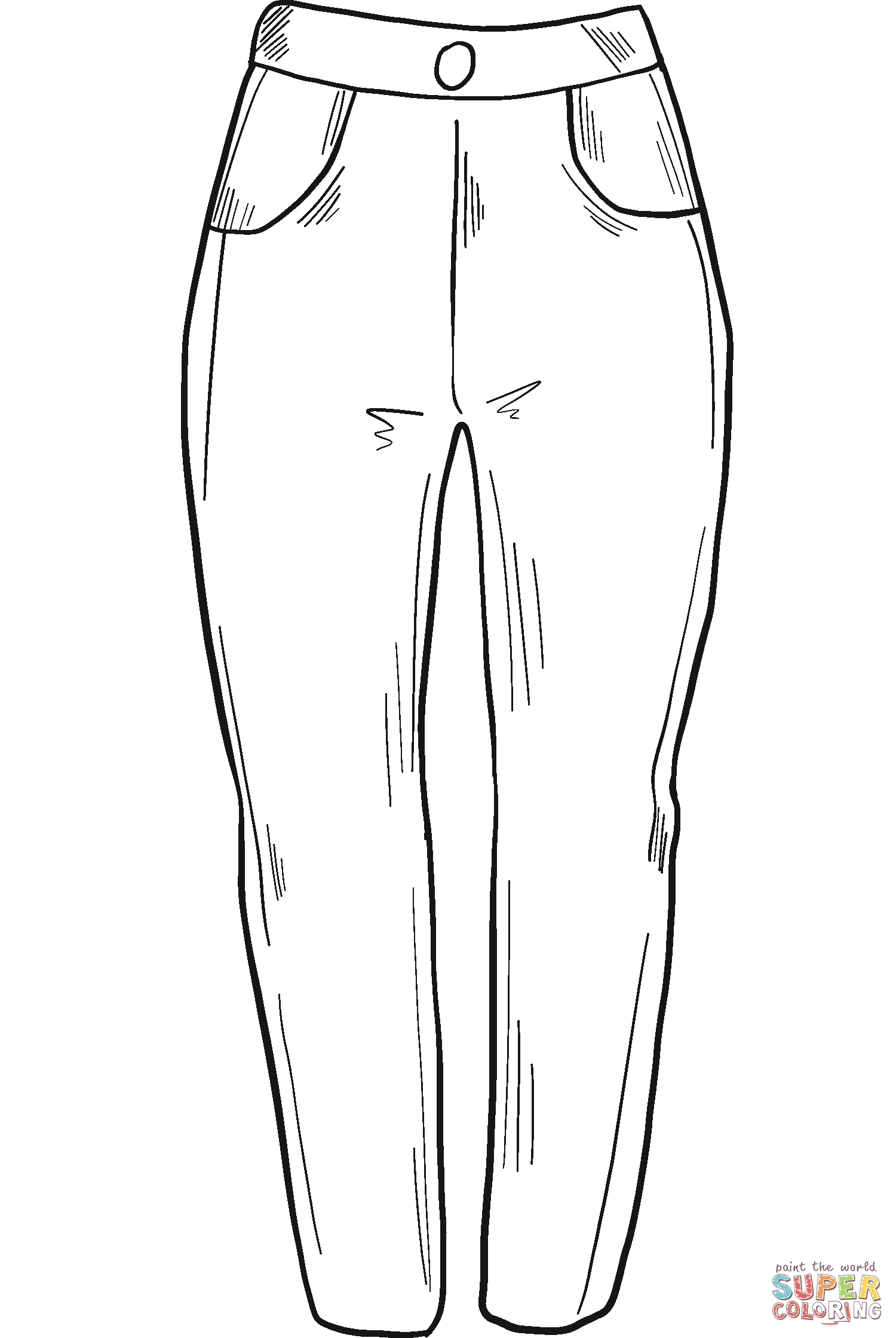 Jeans coloring page free printable coloring pages