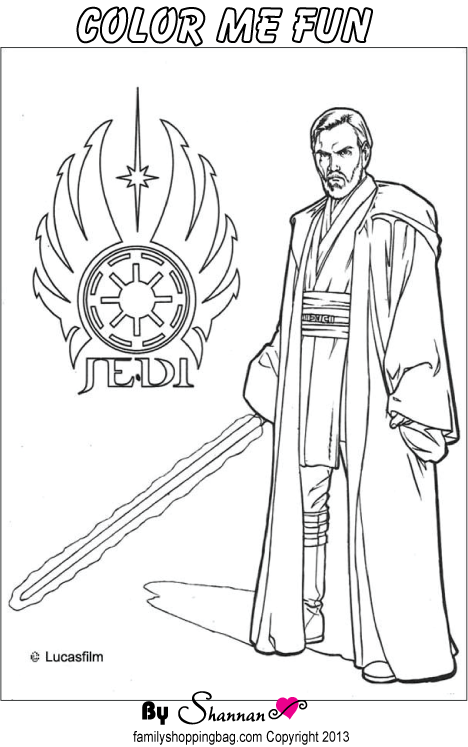 Jedi coloring page