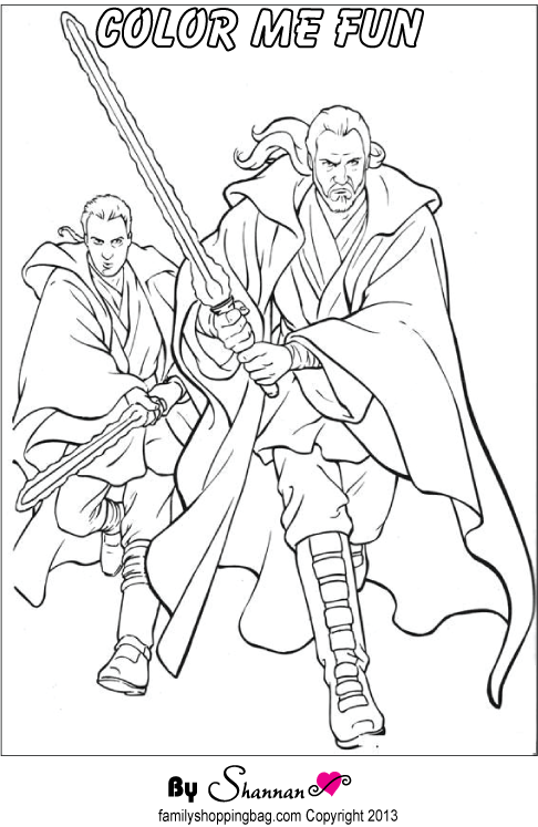 Jedi coloring page