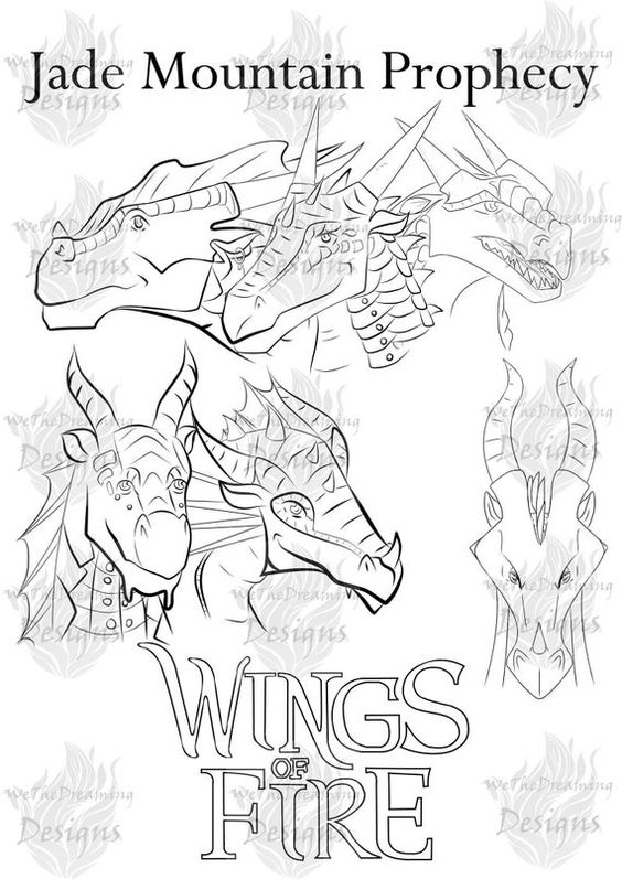 Wings of fire jade mountain prophecy printable coloring page