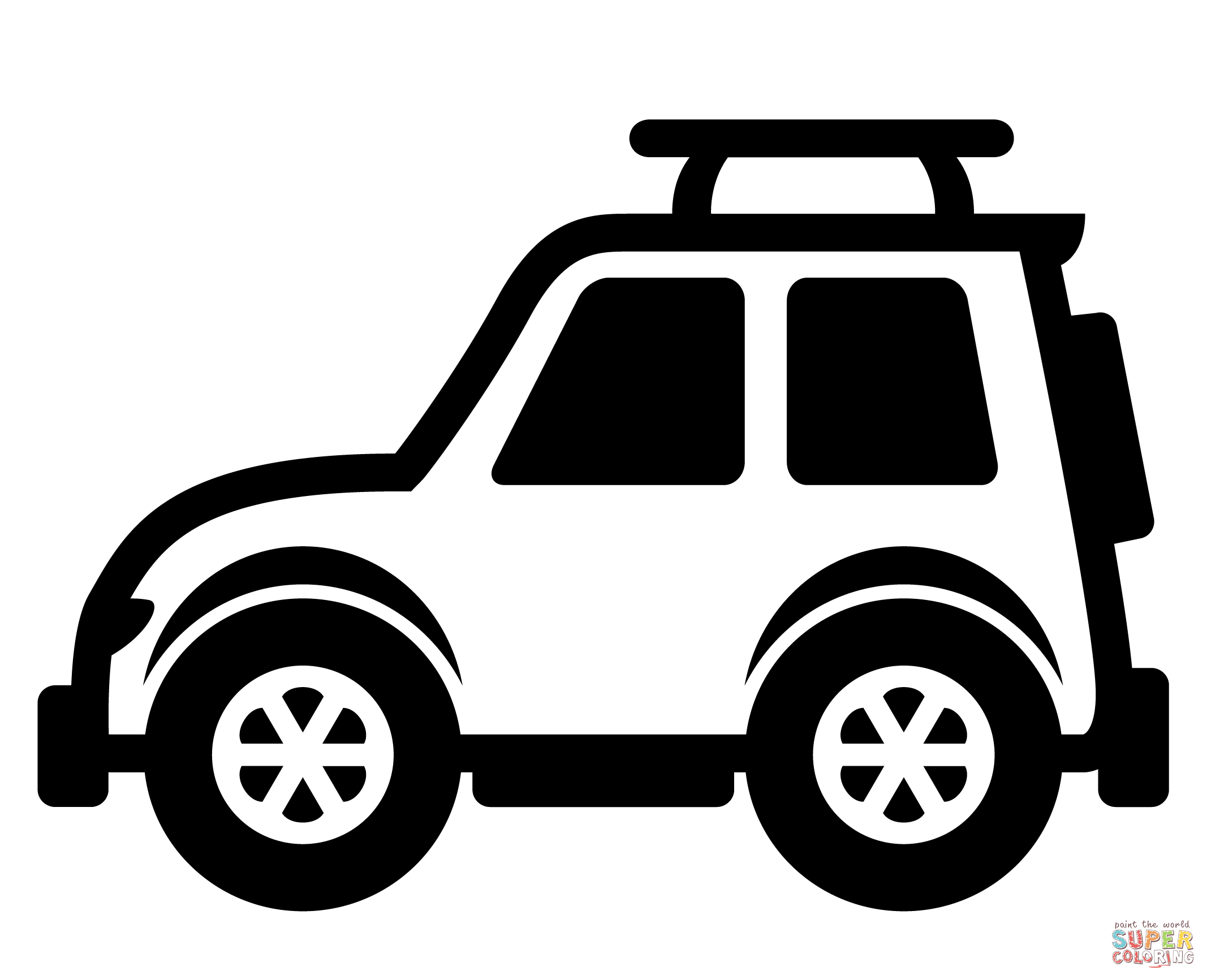 Sport utility vehicle emoji coloring page free printable coloring pages