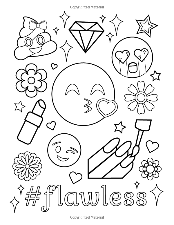 Emoji coloring book of funny stuff cute faces and inspirational quotes awesome designs for boys girls teens adults detailed coloring pages valentine coloring pages emoji coloring pages