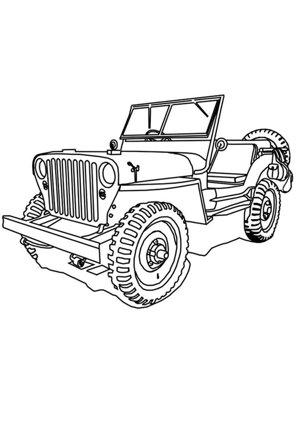 Coloring pages jeep coloring page for kids