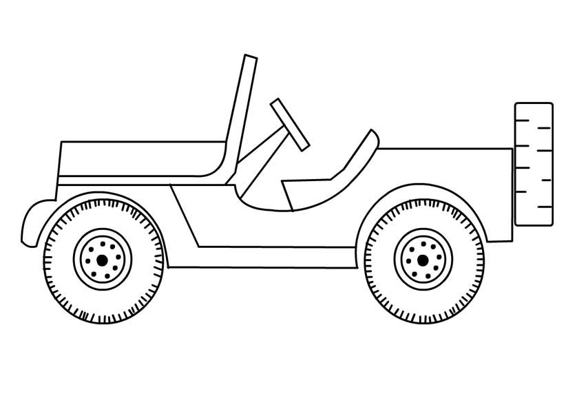 Free jeep coloring pages to print