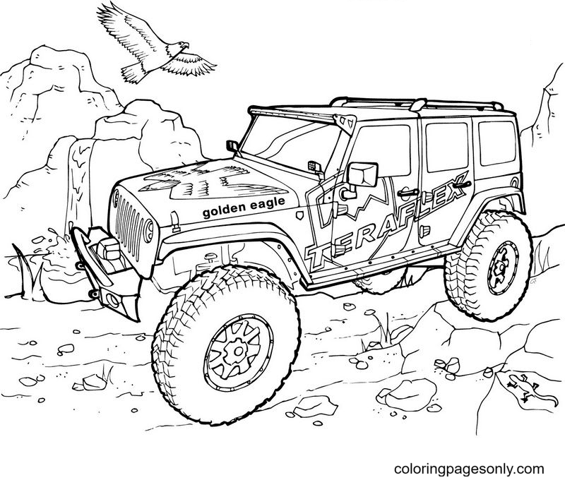 Jeep coloring pages printable for free download