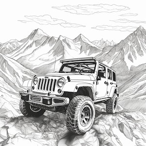 Jeep coloring page