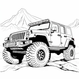 Jeep coloring page