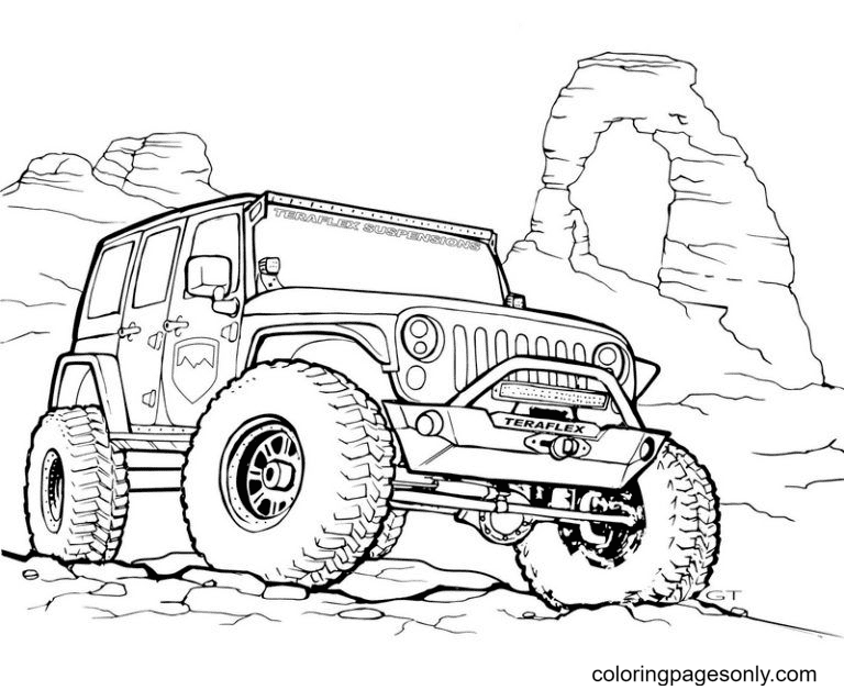 Jeep coloring pages printable for free download