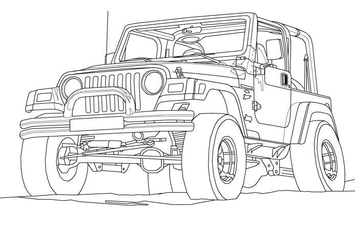 Pics of coloring pages jeep wrangler rubicon