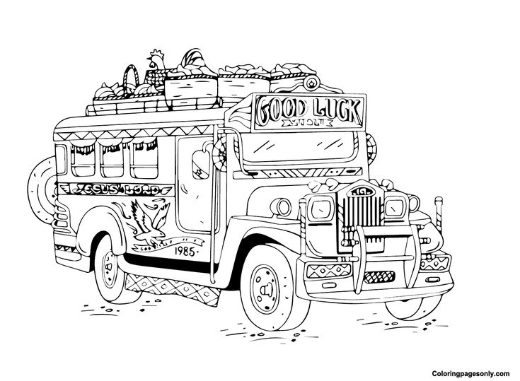 Jeepney coloring pages ideas jeepney coloring pages coloring pictures
