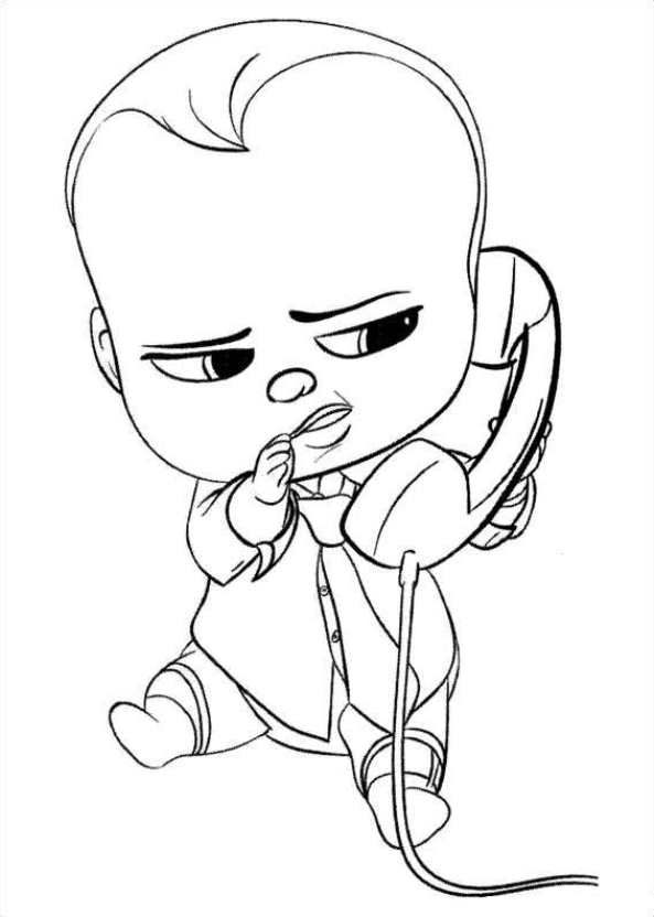 Coloring page boss baby boss