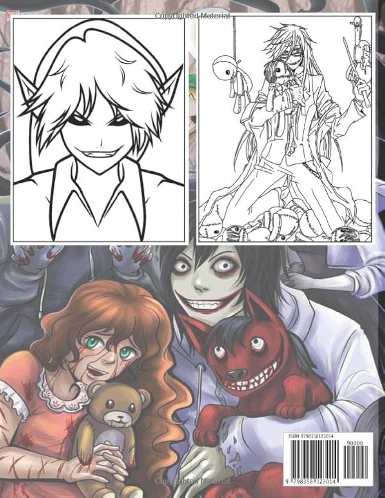 Creepypasta characters coloring book spooky coloring pages for lovers who are fans of horror and creepypasta featuring cool signs of sirenhead slenrman and more perfect halloween present cory lany books