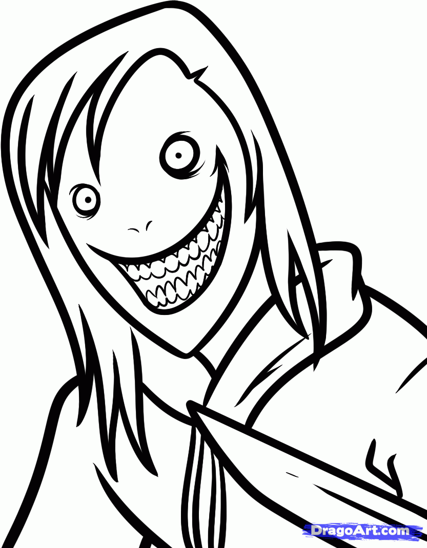 Easy how to draw jeff the killer jeff the killer coloring pages drawings