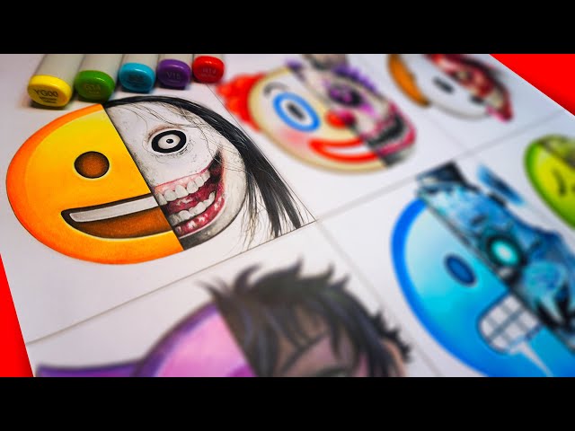 Horror artist draws emojis in scary styles ð jeff the killer fnaf more