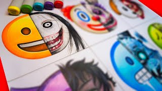 Horror artist draws emojis in scary styles ð jeff the killer fnaf more