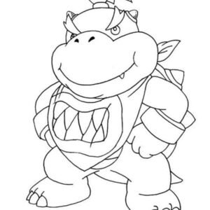 Bowser coloring pages printable for free download