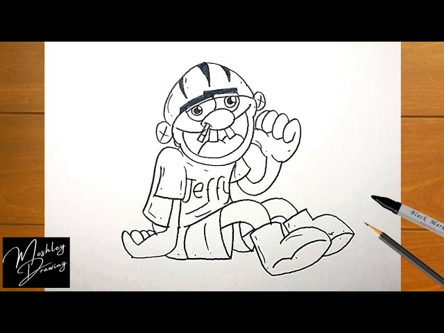 How to draw jeffy step by step