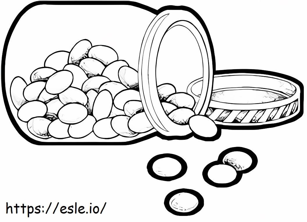 Good jar beans coloring page