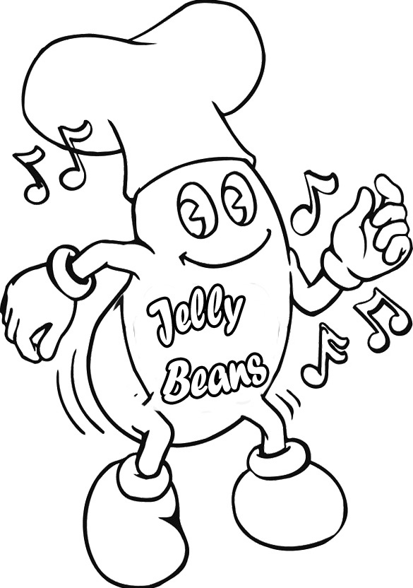 Jelly belly jelly beans clipart black and white